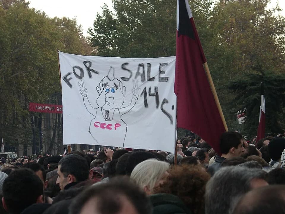 Eduard Shevardnadze - Tbilisi, Rose Revolution 2003.