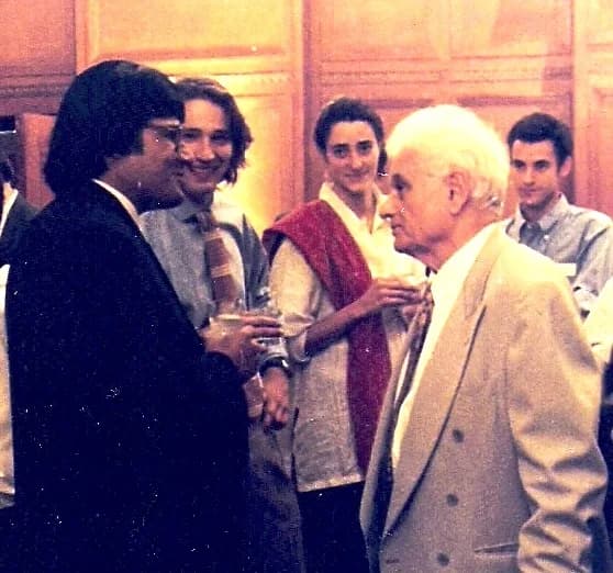 Jacques Derrida - Chinmoy Guha with Derrida.
