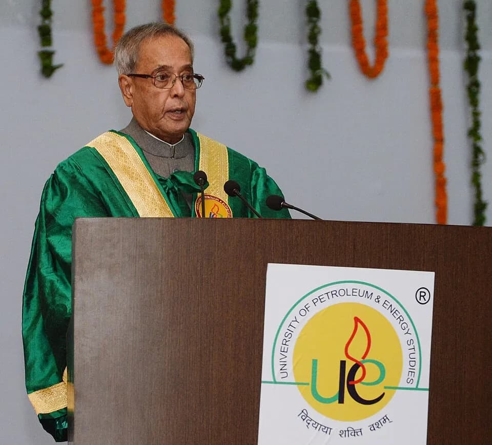 Pranab Mukherjee - Shri. Pranab Mukherjee at 10th Convocation UPES Dehradun
