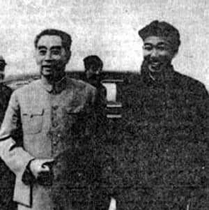 Zhou Enlai - Zhou Enali (left) and Wang Renzhong (right)
