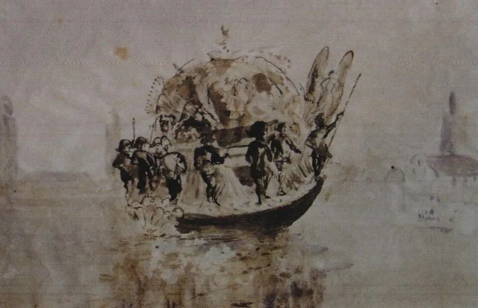 Robert Browning - Ralph Curtis - Funeral Barge of Robert Browning.jpg