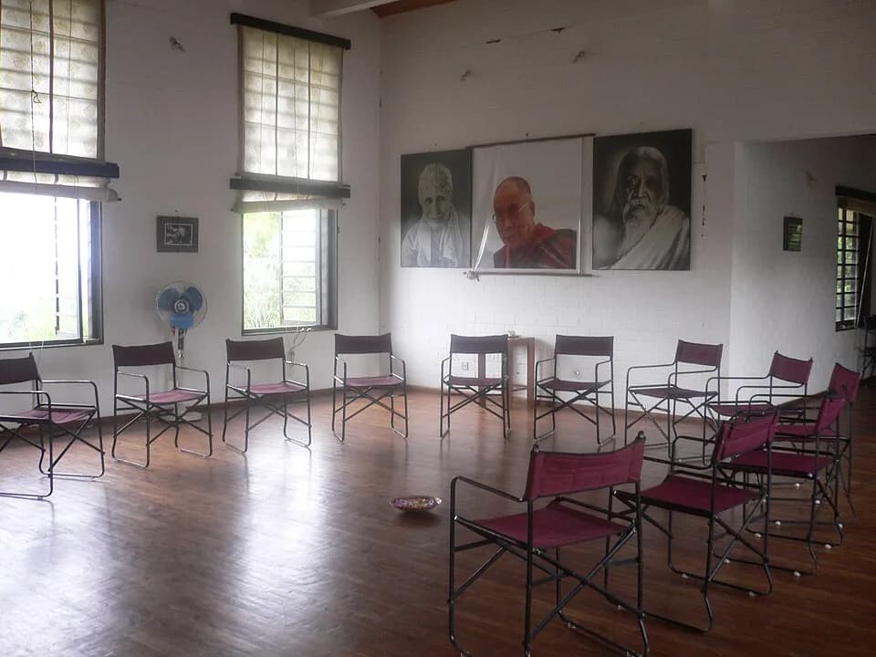 Aurobindo Ghosh - Tibetan Pavilion in Auroville, Pondicherry, India.