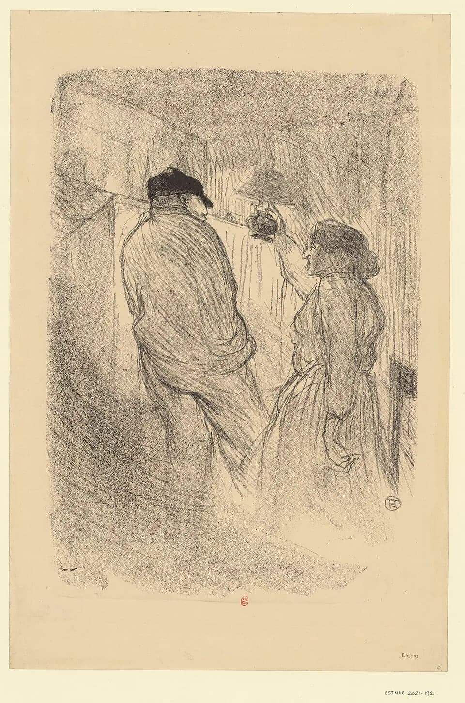 Henri de Toulouse-Lautrec - Sujet : Antoine, André (1858-1943)
Saville, Mme (18..-18.. ; actrice)
Acteurs -- Paris (France)
Actrices -- Paris (France)
Théâtre Antoine-Simone Berriau (Paris)
Scènes thé