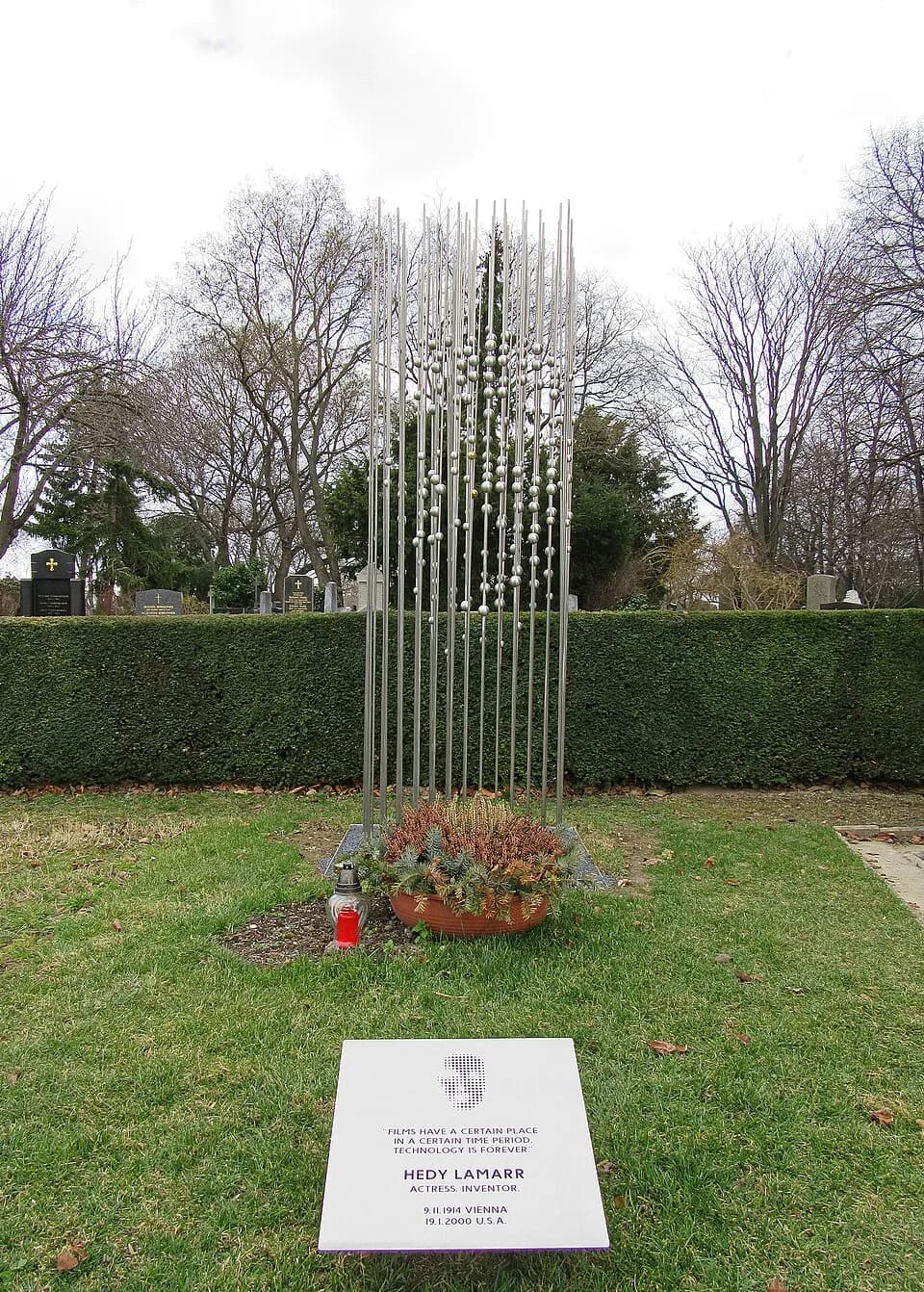 Hedy Lamarr - Grave of actress and inventor Hedy Lamarr at the Wiener Zentralfriedhof (Vienna Central Cemetery).