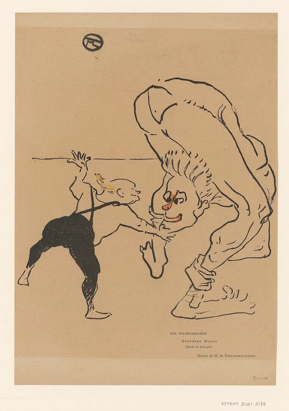 Henri de Toulouse-Lautrec - Sujet : Contorsionnistes
Théâtre des Folies-Bergère (Paris)
Portraits humoristiques -- 1870-1913
Référence bibliographique : Wittrock, n.d.
Couverture
Image de presse
Langu