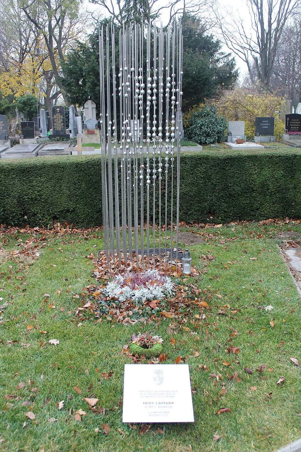 Hedy Lamarr - Honorary grave of Hedy Lamarr at Vienna's Central Cemetery, Group 33 D No. 80 (November 23rd, 2017)
