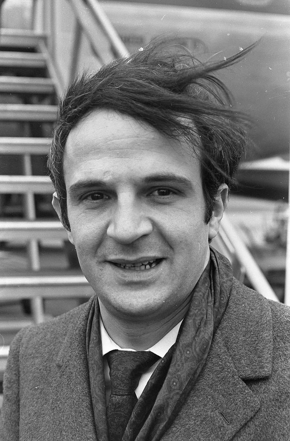 François Truffaut - François Truffaut en 1967 à l'aéroport Schiphol d'Amsterdam.