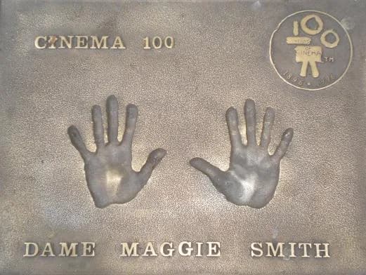 Maggie Smith - Maggie Smith handprints in Leicester Square, London