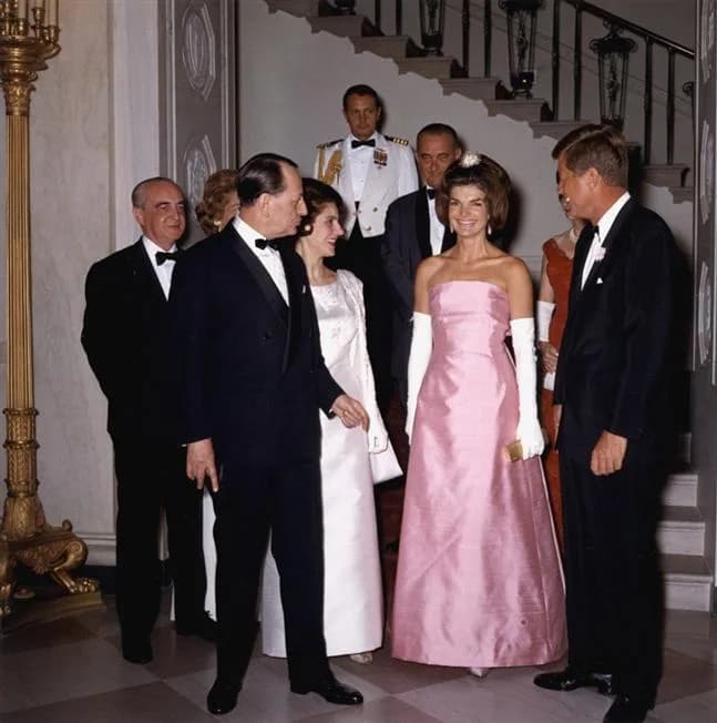 André Malraux - John F. Kennedy and Jacqueline Kennedy with French Culture Minister André Malraux at the White House on May 11, 1962