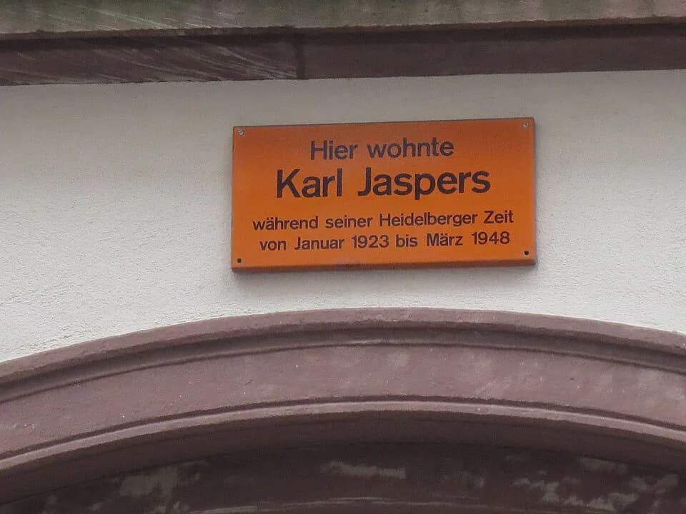 Karl Jaspers - Karl Jaspers Gedenktafel an dem Anwesen Plöck 66 in der Heidelberger Altstadt