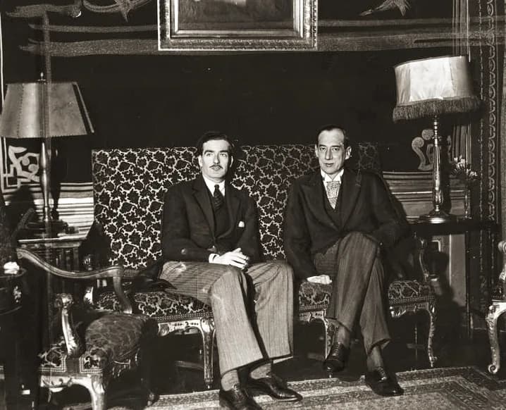 Anthony Eden - Józef Beck i Anthony Eden (minister spraw zagranicznych W. Brytanii) 2 maja 1935 r., zdjęcie z tygodnika Światowid.