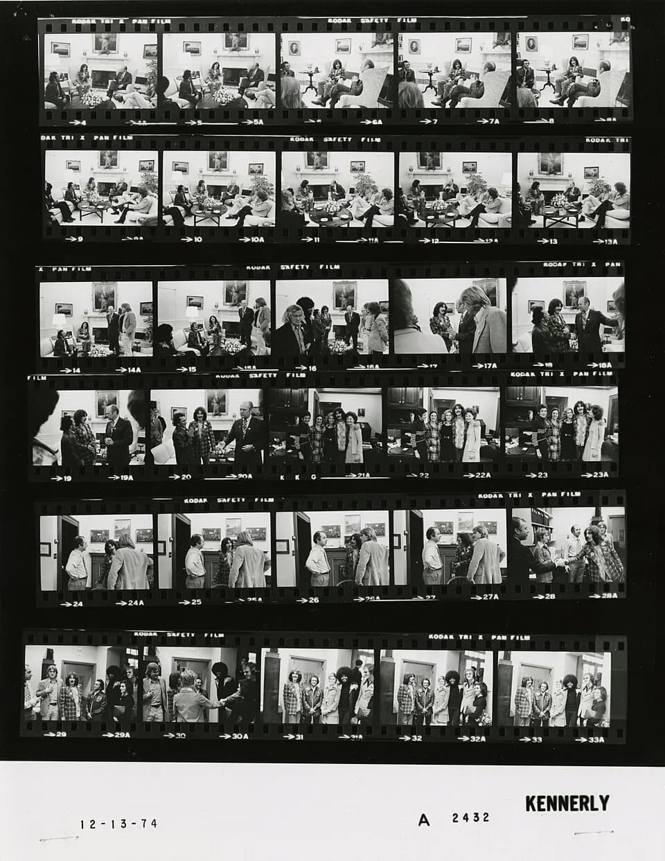 Ravi Shankar - The photo contact sheet, identified as A2432 by the White House Photographic Office (WHPO), is housed at the Gerald R. Ford Presidential Library, a branch of the National Archives and R