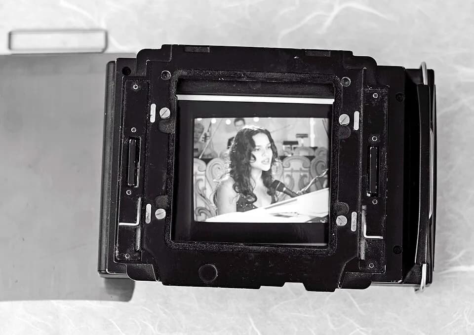 Ravi Shankar - A Polaroid cartridge, Mamiya RB 6x7.