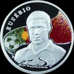 Eusébio Eusébio - Памятная монета Армении 2008 года серии "Короли футбола" - Эусебио - 100 драм - серебро 925