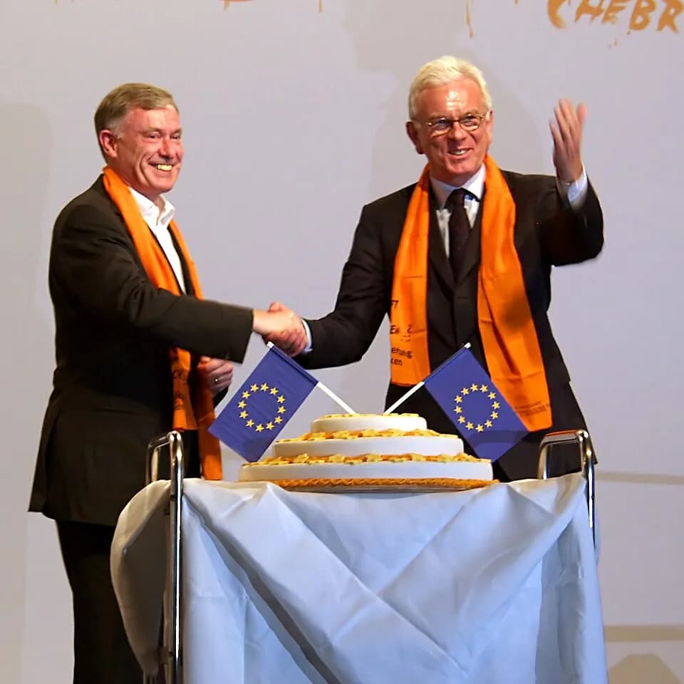 Horst Köhler - Horst Köhler, Bundespräsident Deutschlands und Hans-Gert Pöttering, Präsident des Europäischen Parlaments, auf dem Deutschen Evangelischen Kirchentag 2007 während der Veranstaltung „Glo