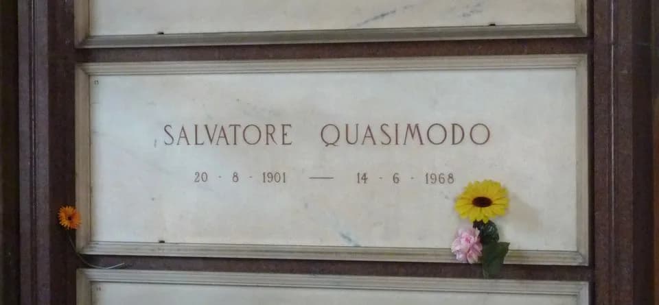 Salvatore Quasimodo - The grave of Italian author Salvatore Quasimodo at the Cimitero Monumentale in Milan, Italy.