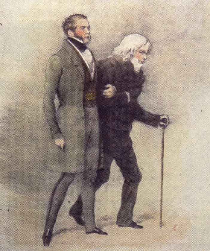 Charles-Maurice de Talleyrand-Périgord - Caricature of French Statesman Charles-Maurice Talleyrand-Perigord and John Doyle (later Lord Palmerston) by Thomas McLean. The caricature was originally publi