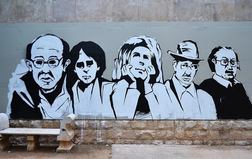 Joan Fuster - Mural a la facultat de Filosofia de València.