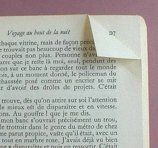 Louis-Ferdinand Céline - Corne de marquage sur Voyage au bout de la nuit de Céline, éditions Folio