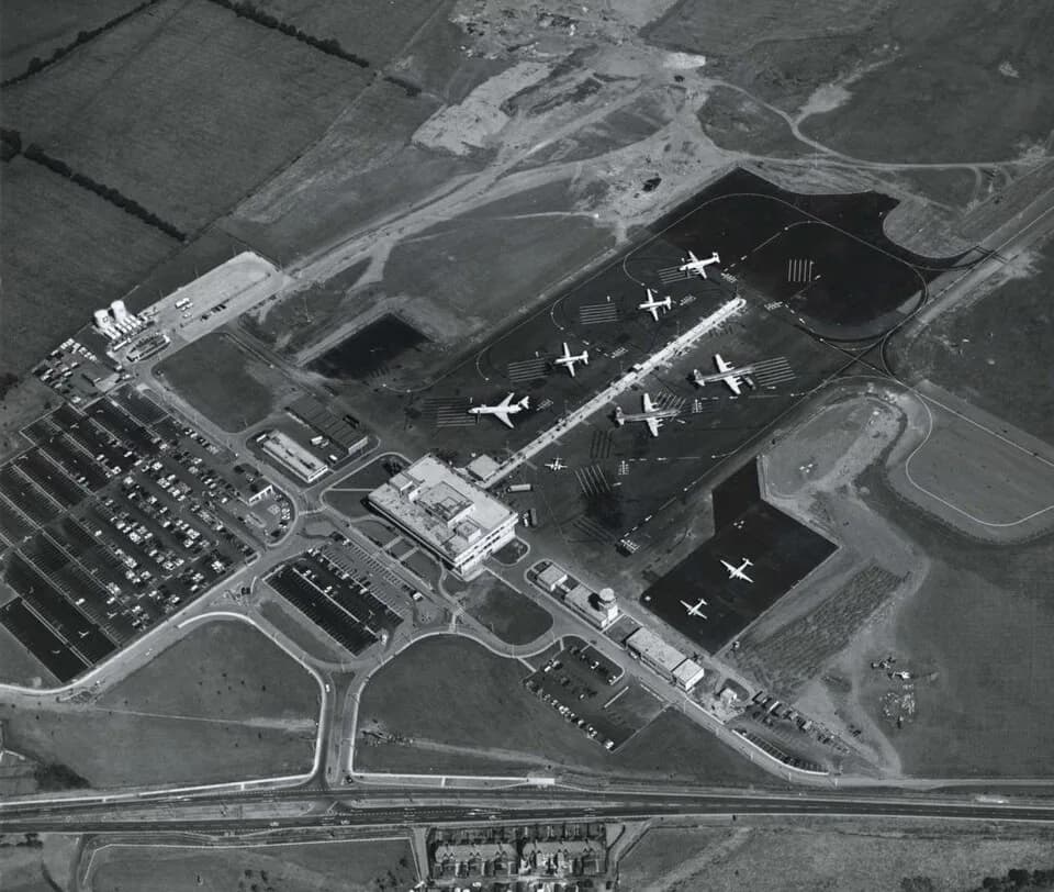 Harold Wilson - A new North East Regional Airport Committee was formed in April 1963, paving the way for the major developments seen in this photograph.  Construction of the new terminal was completed