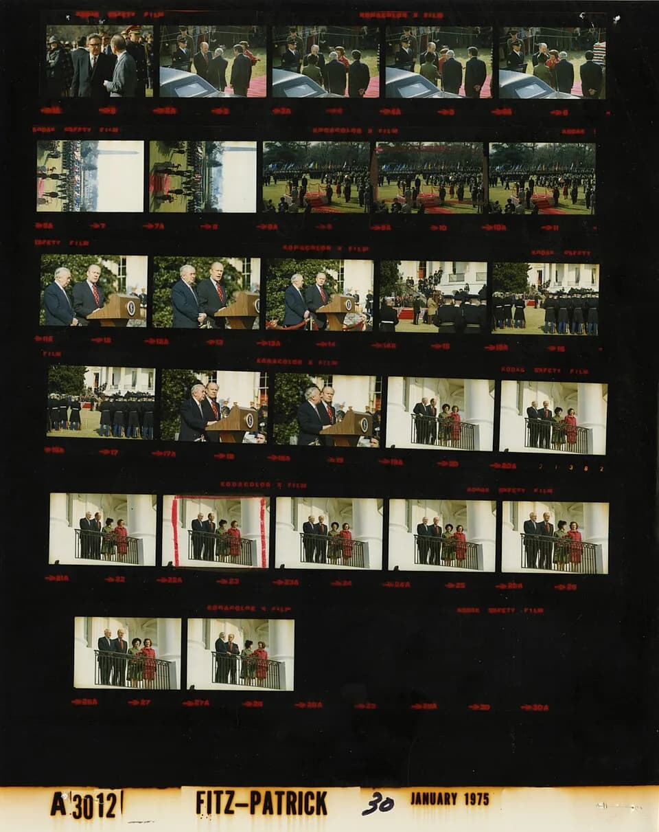 Harold Wilson - The photo contact sheet, identified as A3012 by the White House Photographic Office (WHPO), is housed at the Gerald R. Ford Presidential Library, a branch of the National Archives and 