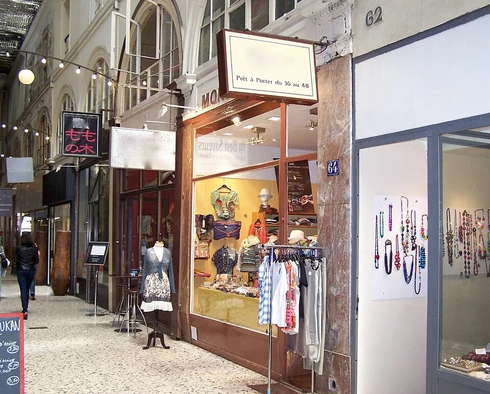 Louis-Ferdinand Céline - House and shop at 64, passage de Choiseul where french writer Louis-Ferdinand Céline lived as a child from 1899 to 1907, his mother being then the owner of the boutique specia
