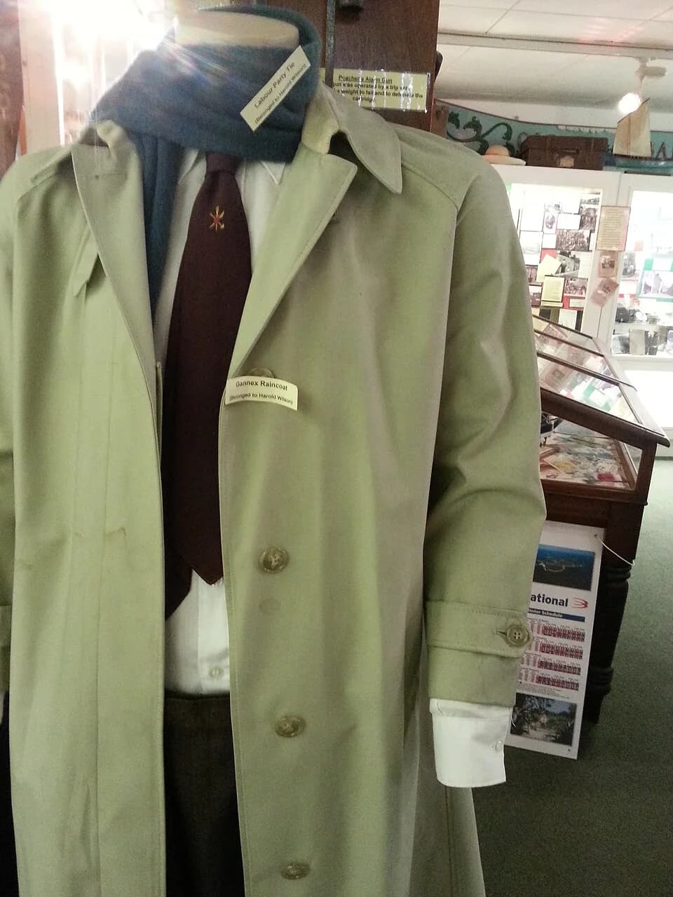 Harold Wilson - Harold Wilson's raincoat displayed in Scilly Isles museum 2014