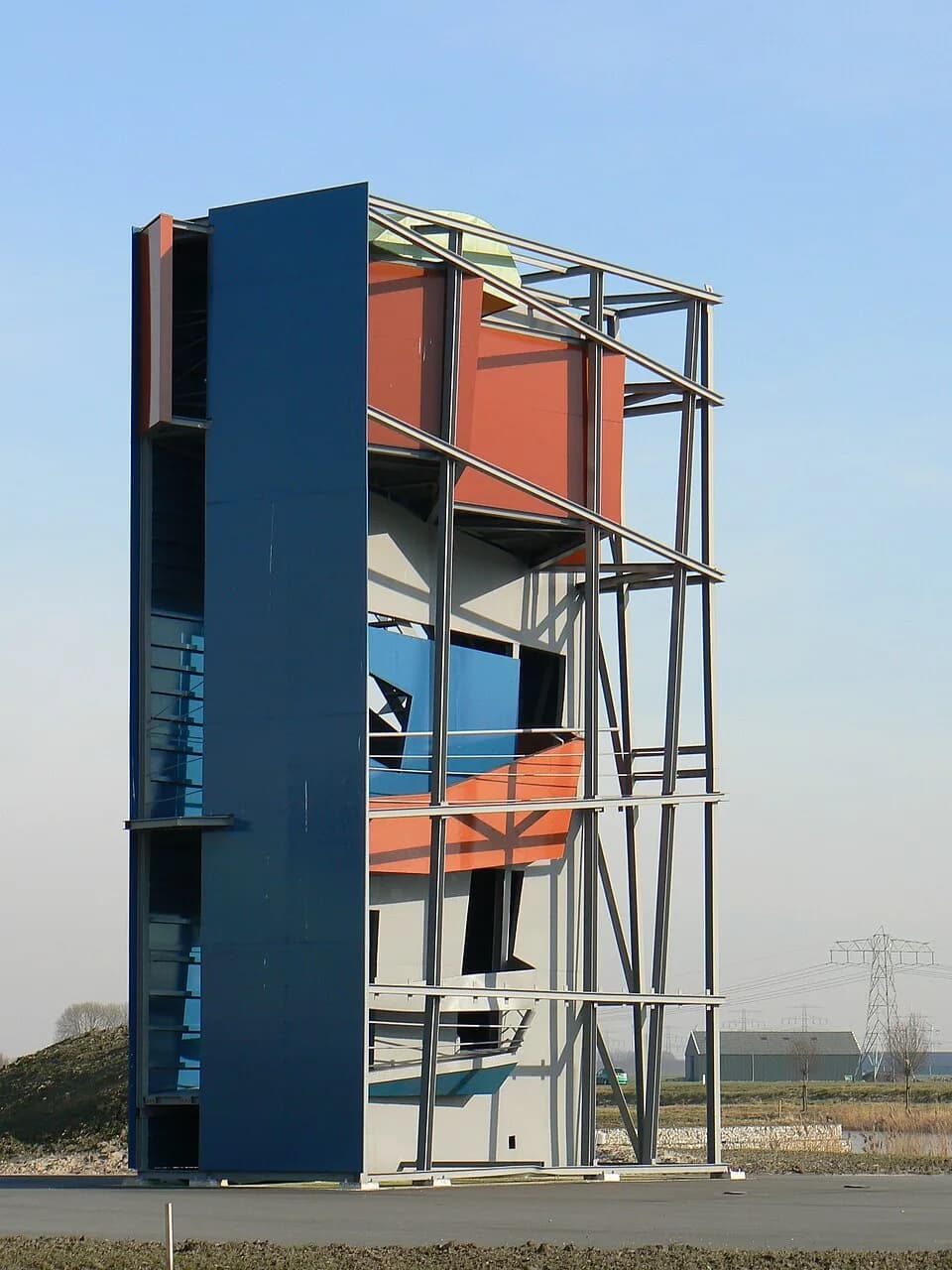 Zaha Hadid - Videopaviljoen ('Video Pavilion'), an architectural folly by Zaha Hadid (1990, rebuilt 2008) in Appingedam/The Netherlands