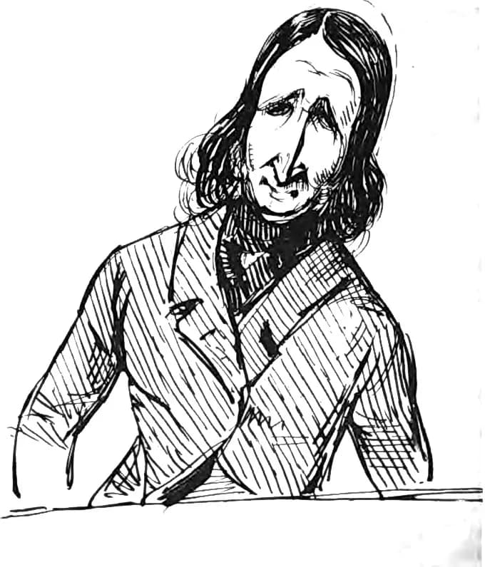 Prosper Mérimée - Alfred_de_Vigny,_dessin_de_Mérimée
