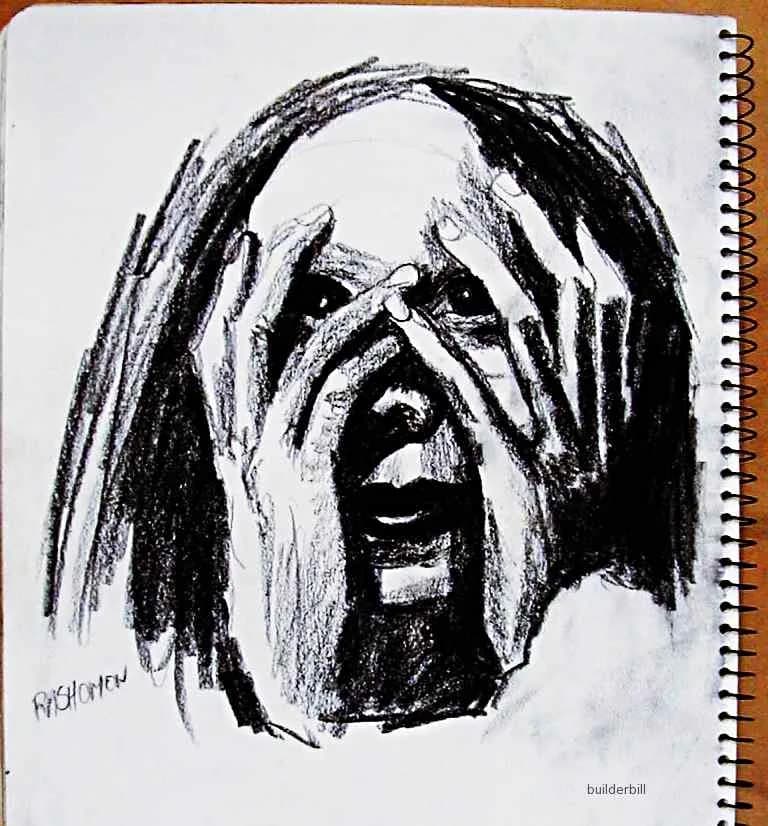 Ryūnosuke Akutagawa - A conte crayon sketch