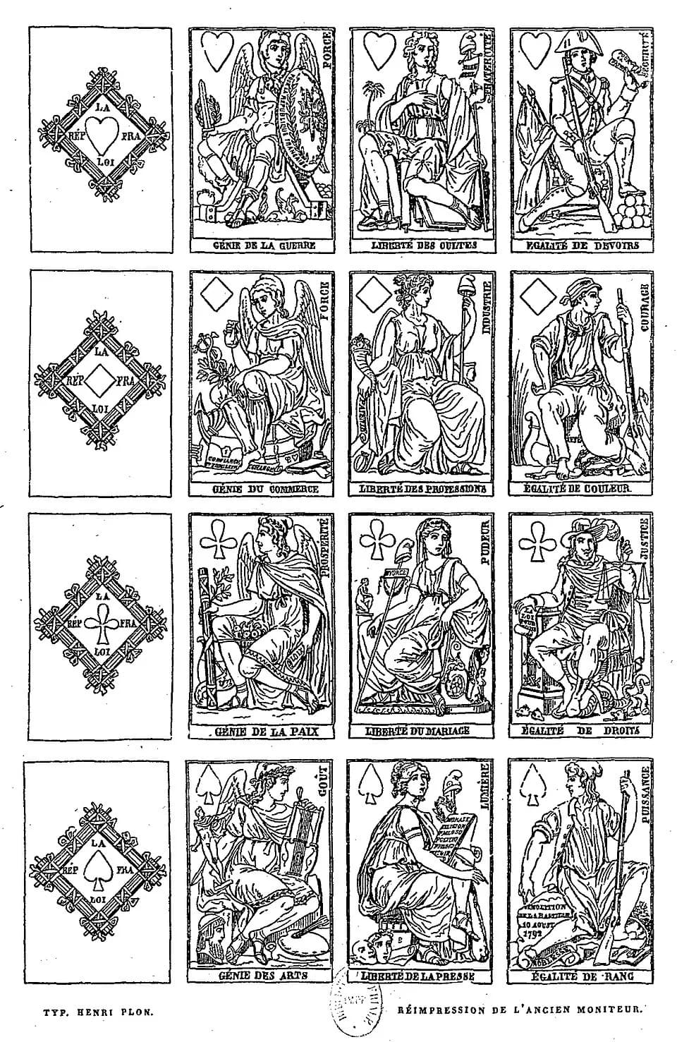 Jacques-Louis David - A set of playing cards designed by Jacques-Louis David during the French Revolution.