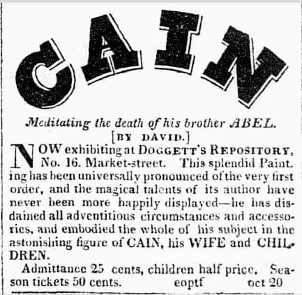 Jacques-Louis David - Newspaper item related to Doggett's Repository, Boston, Massachusetts