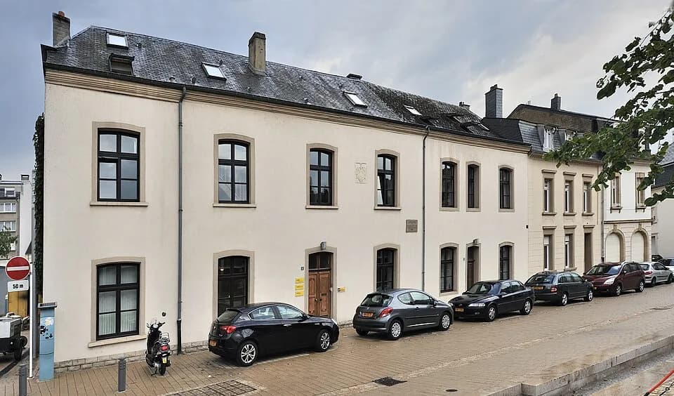 Gabriel Lippmann - Luxembourg City, quarter of Bonnevoie: buildings at 14, 12 and 10 place du parc. Listed as Cultural Heritage Monuments (Inventaire supplémentaire des monuments nationaux) since Febr