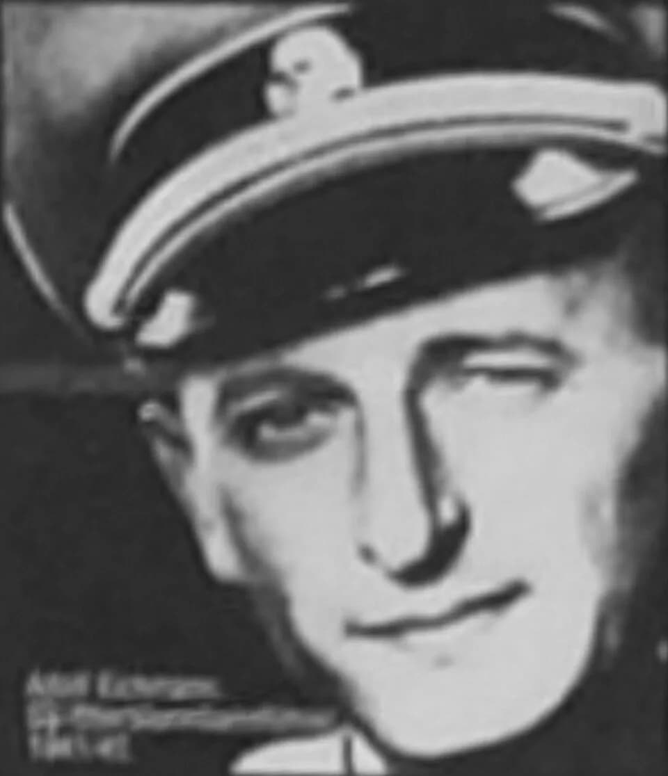 Adolf Eichmann - Adolf Eichmann (* 19. März 1906 in Solingen; † 31. Mai 1962 in Ramla bei Tel Aviv, Israel) in SS-Uniform, ca. 1942