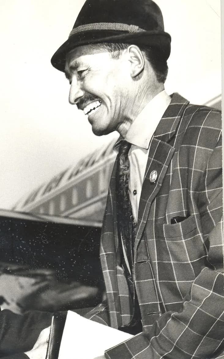 Tenzing Norgay - Tenzing Norgay, cropped. Circa 1971. Any use of this image must be accompanied by the credit “Horowhenua Historical Society Inc.”