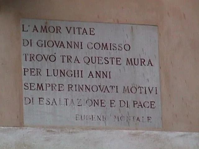 Eugenio Montale - Treviso - Lapide su casa di Giovanni Comisso - Foto di Giovanni Dall'Orto 20-9-1999.JPG