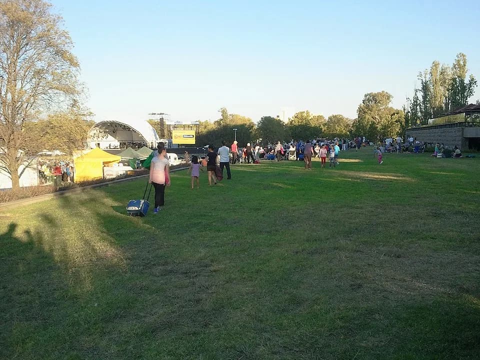 Patrick White - The Patrick White Lawns with temporary stage.