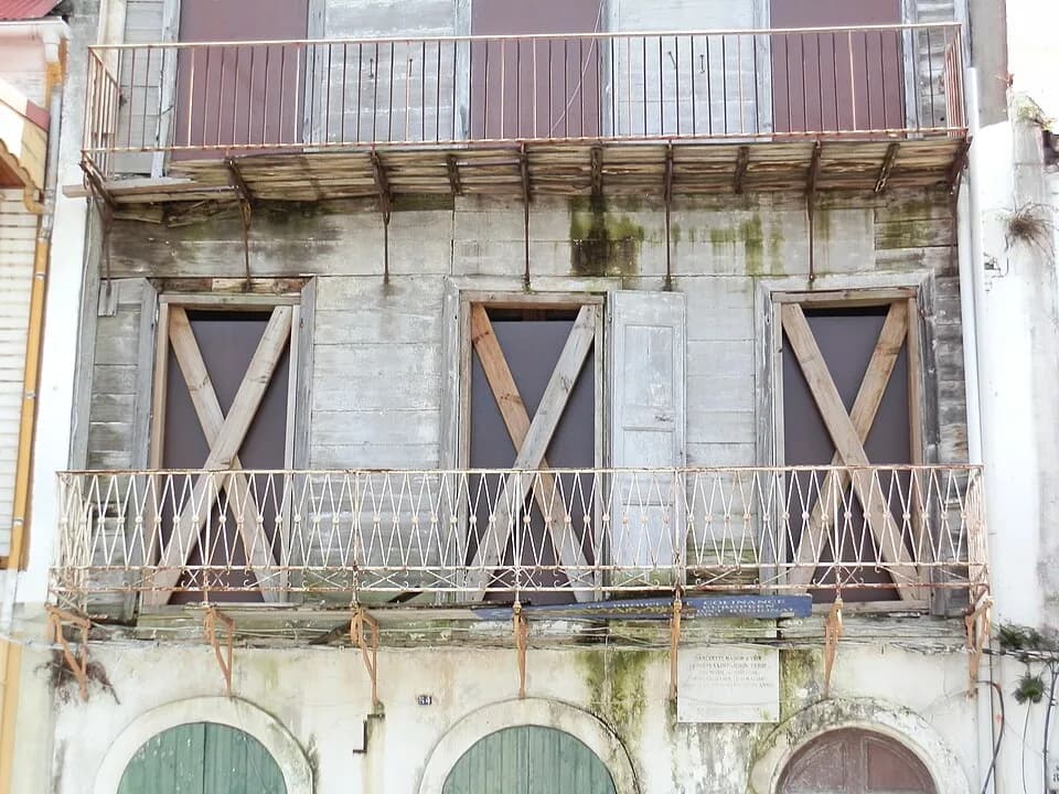 Saint-John Perse - First floor of native house of Saint-John Perse, 54 rue Achille René Boisneuf, Pointe-à-Pitre, Guadeloupe, France