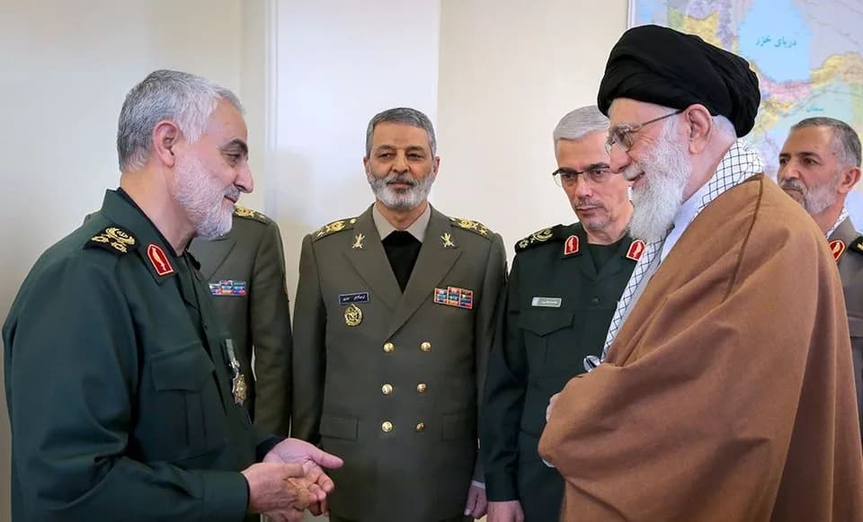 Qasem Soleimani - Qasem Soleimani received Zolfaghar Order from Ali Khamenei