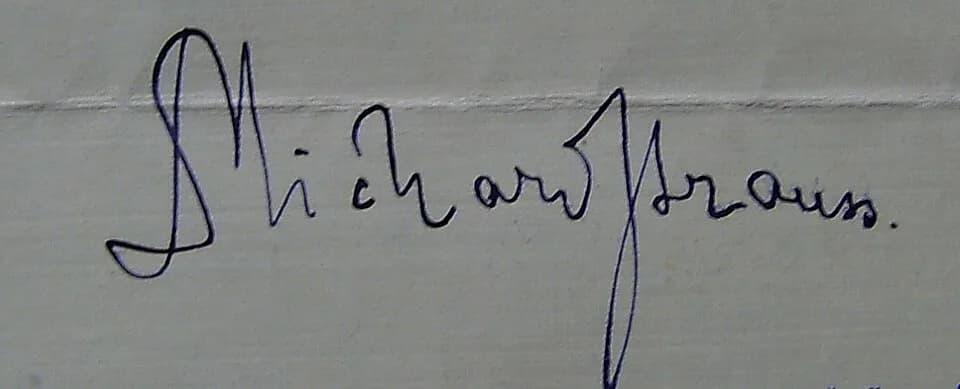 Richard Strauss - Signature Dr. Richard Strauss