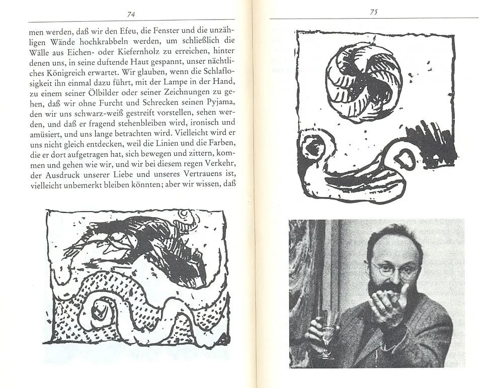Julio Cortázar - Collage literario: Imagen de la edición alemana Letzte Runde (edition Shurkamp).