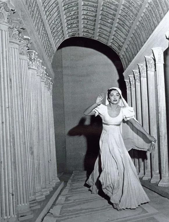 Maria Meneghini Callas - Maria Callas as Giulia in the Opera "La Vestale", by Gaspare Spontini, 1954