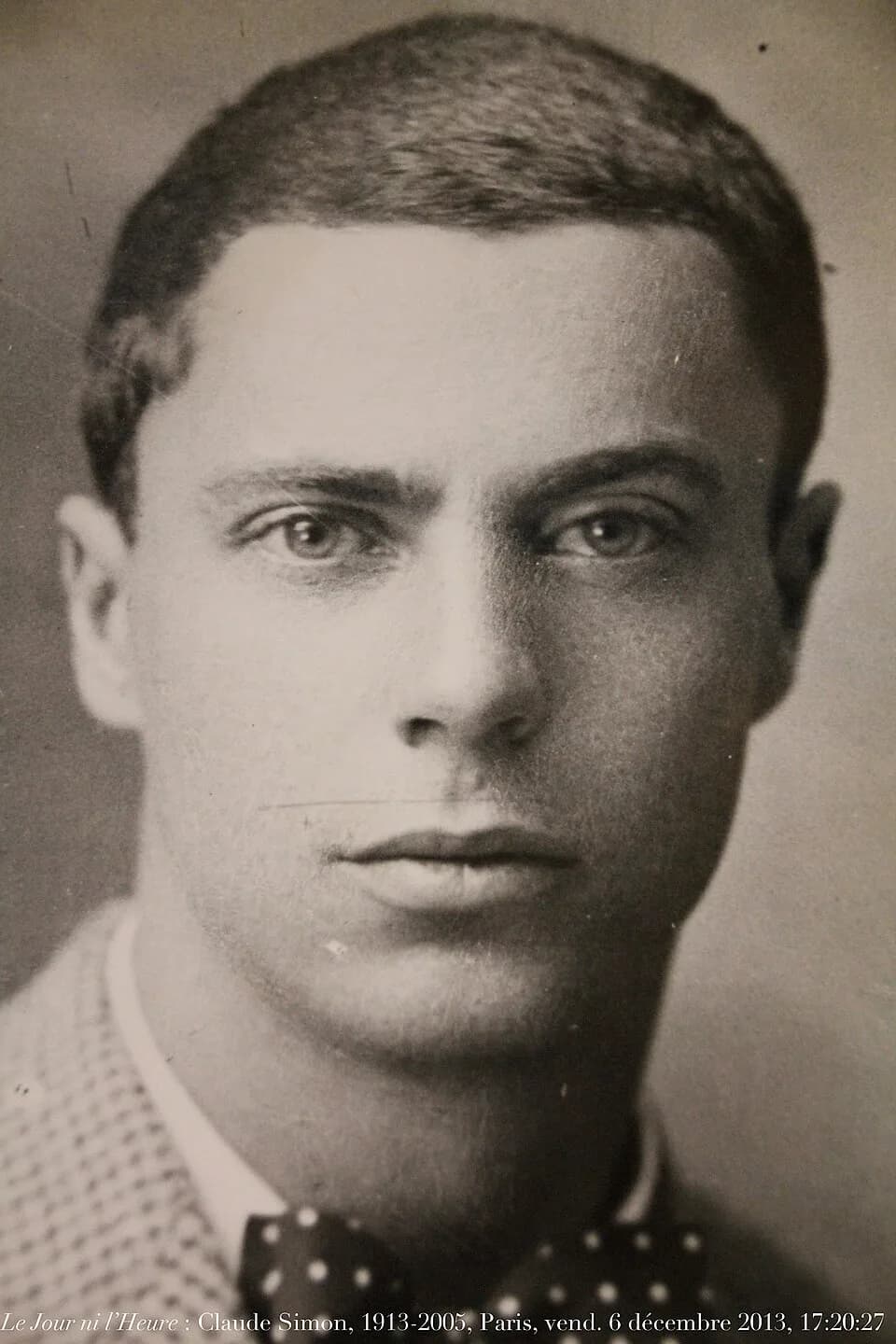 Claude Simon - Claude Simon (1913 - 2005), Nobelpreisträger für Literatur 1985. Porträt ca. 1932.