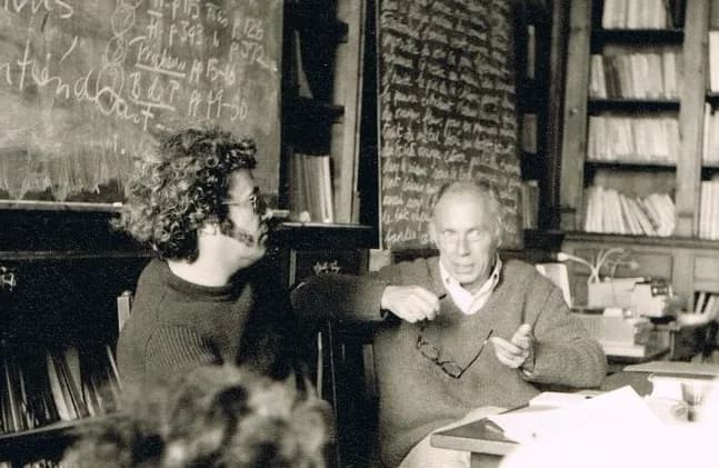 Claude Simon - Jean Ricardou and Claude Simon (Cerisy, France).