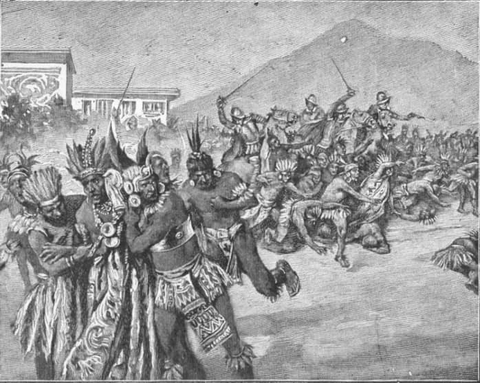 Francisco Pizarro - Atahualpa-attacked.jpg