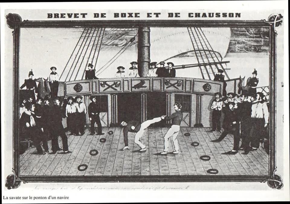 Théophile Gautier - Marins Français pratiquant la Savate sur les navires