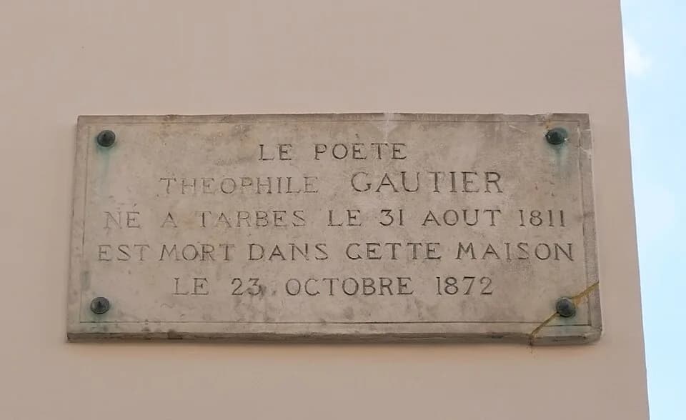 Théophile Gautier - Gedenktafel für Théophile Gautier in Neuilly-sur-Seine, 32 rue de Longchamp (siehe [1])