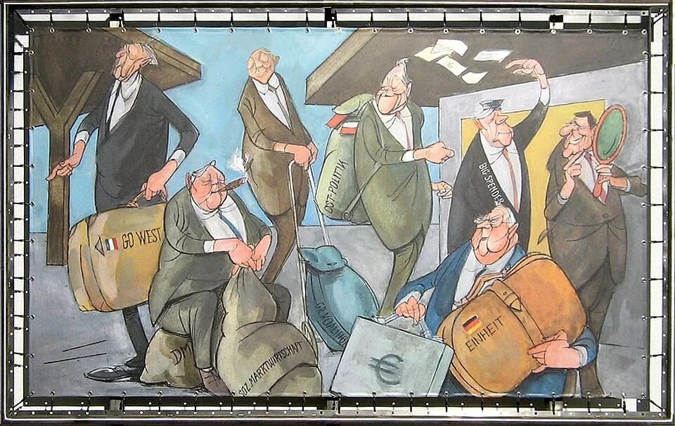 Ludwig Erhard - Hinweis auf Karikaturengalerie, Haus der Geschichte, Bonn