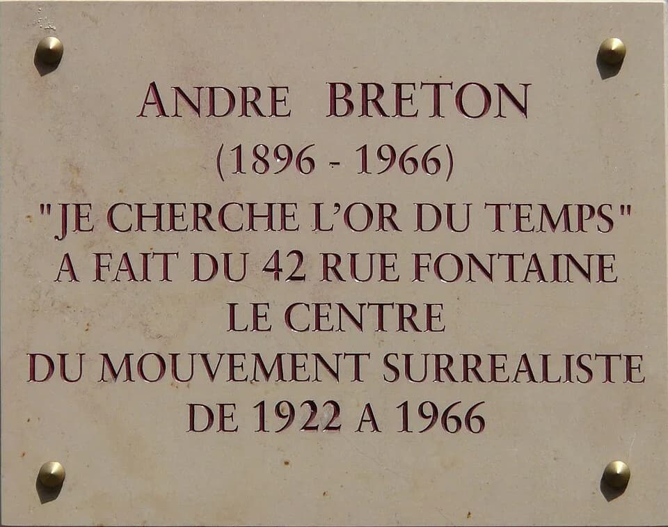 André Breton - Paris 9ème arrondissement - Comédie de Paris - Plaque commémorative