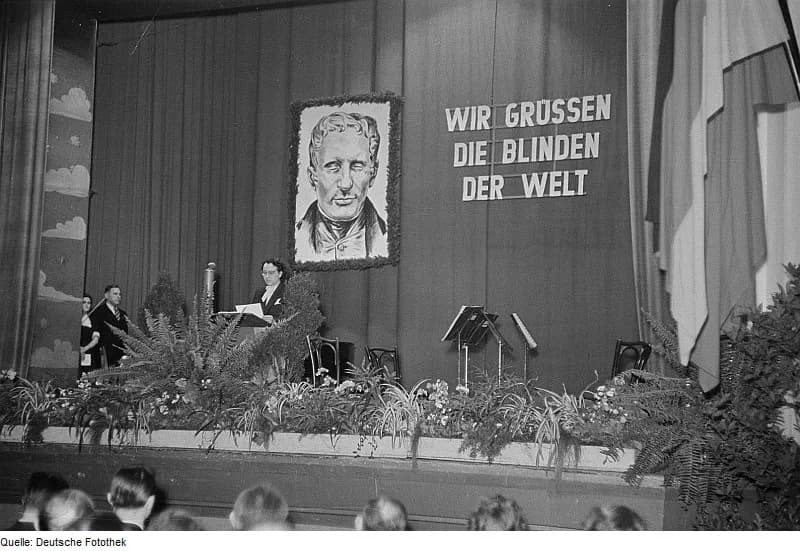 Louis Braille - Original image description from the Deutsche FotothekAnsprache der Staatssekretärin Ruth Fabisch